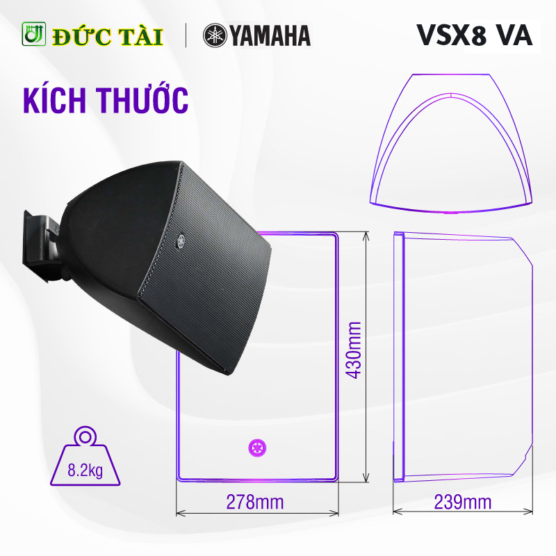 loa-yamaha-vxs8-va-kich-thuoc